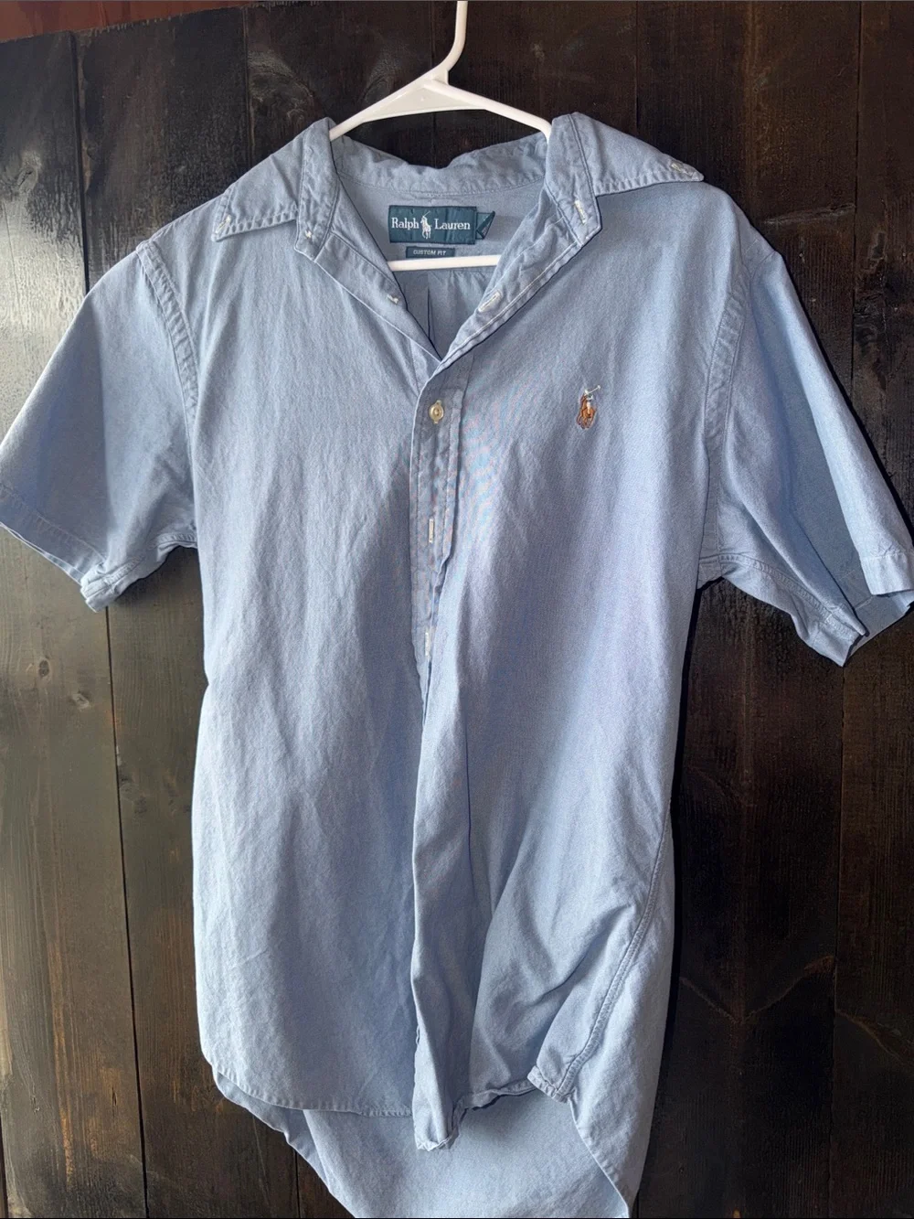 Ralph Lauren Light Blue Short-Sleeve Polo Shirt with Embroidered Pony